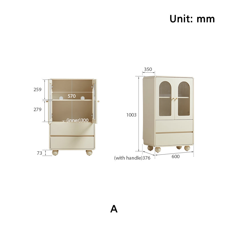 Mackenzie 0.6m Cream White Bookcase Bookshelf/Storage Rack Multiple Size