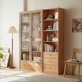 Kathleen Rubberwood Bookcase Modular Display Shelf & Storage Multiple Size