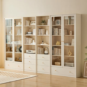 Jacob Rubberwood Bookcase Modular Display Shelf & Storage Multiple Size