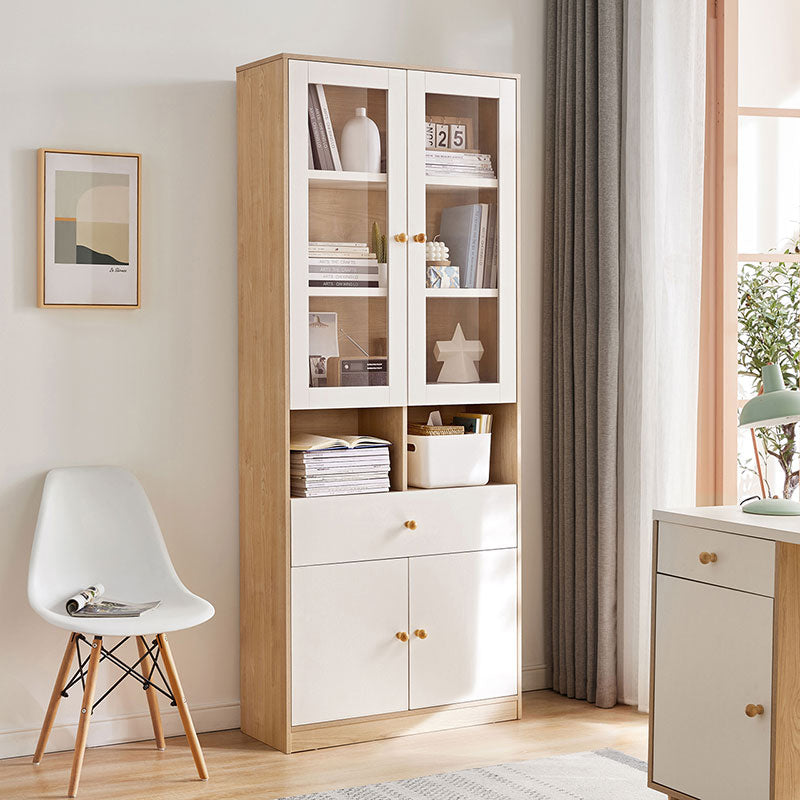 Jacqueline Storage Bookcase with Transparent Doors/Showcase/Display Cabinet