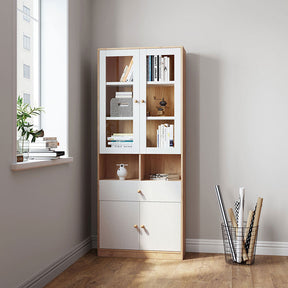 Jacqueline Storage Bookcase with Transparent Doors/Showcase/Display Cabinet