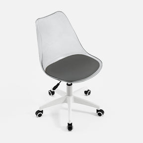 Armless Clear Desk Chair/Acrylic Rolling Chair/Adjustable Height Office Chair