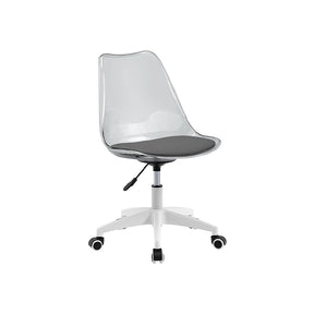 Armless Clear Desk Chair/Acrylic Rolling Chair/Adjustable Height Office Chair