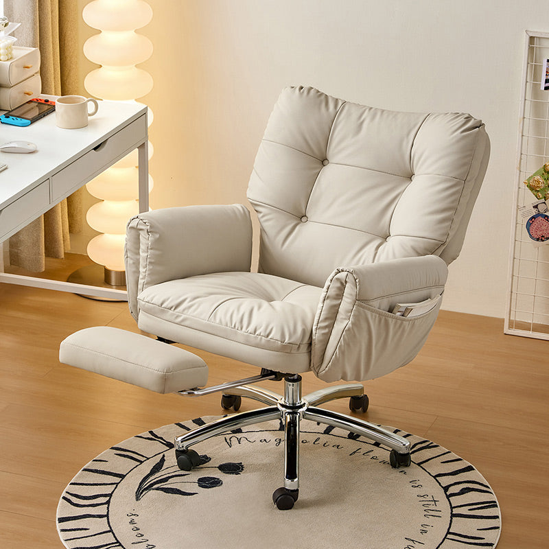 Donna Adjustable Height Computer Chair/Office Chair With Retractable Footrest