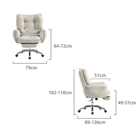 Donna Adjustable Height Computer Chair/Office Chair With Retractable Footrest