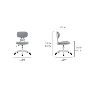 Willem Adjustable Height Office Chair with PU Caster Wheels For Study Room