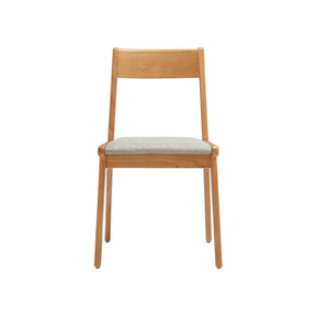 Jerry Armless Rubberwood Office Chair/Study Chair with Upholstered Seat Cushion