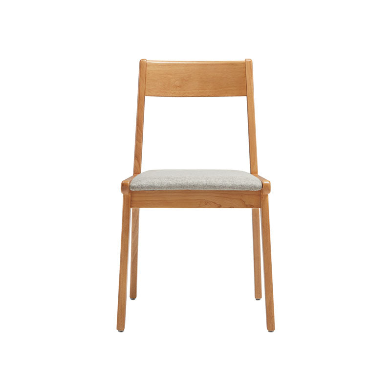 Jerry Armless Rubberwood Office Chair/Study Chair with Upholstered Seat Cushion