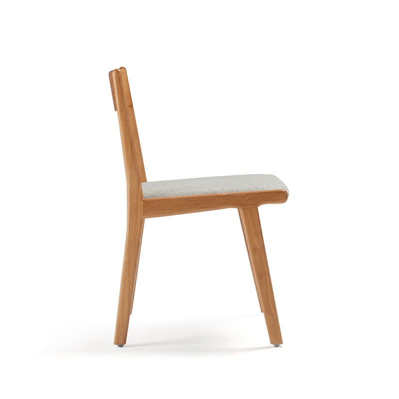 Jerry Armless Rubberwood Office Chair/Study Chair with Upholstered Seat Cushion