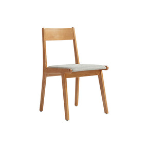 Jerry Armless Rubberwood Office Chair/Study Chair with Upholstered Seat Cushion
