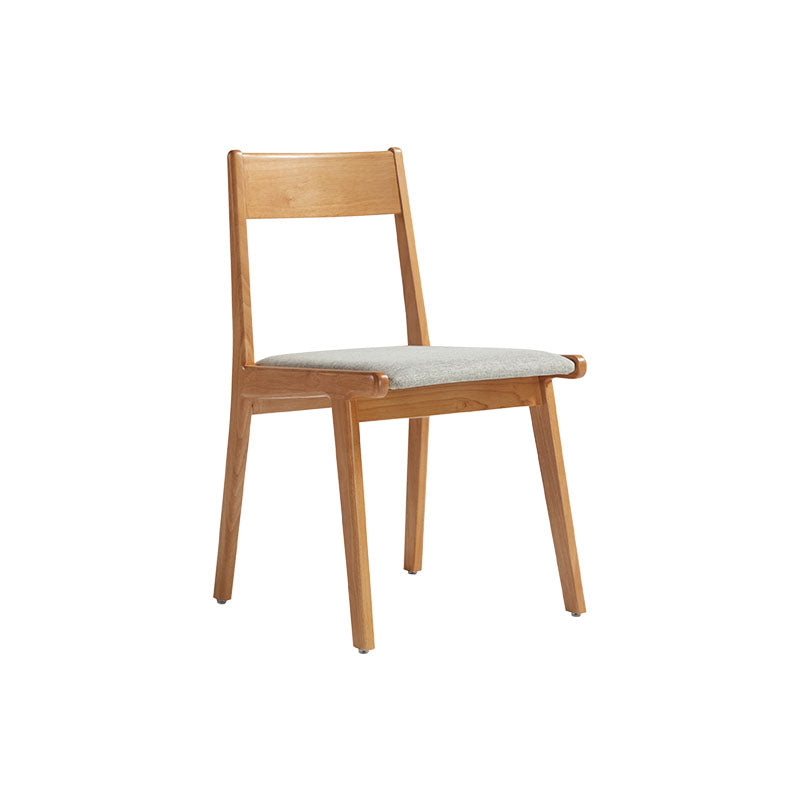 Jerry Armless Rubberwood Office Chair/Study Chair with Upholstered Seat Cushion