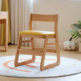 Allison Armless Beech Wood Office Chair/Kid Study Chair with Upholstered Seat Cushion
