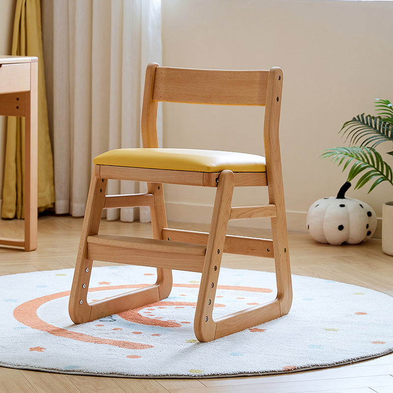 Allison Armless Beech Wood Office Chair/Kid Study Chair with Upholstered Seat Cushion