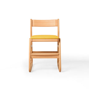 Allison Armless Beech Wood Office Chair/Kid Study Chair with Upholstered Seat Cushion