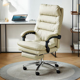 Lawrence Office Chair/Computer Chair with Armrests/Footrest White