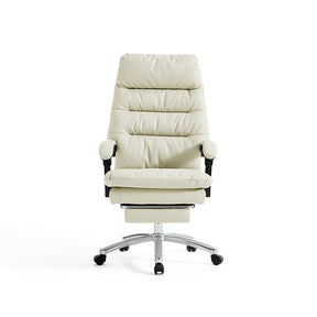 Lawrence Office Chair/Computer Chair with Armrests/Footrest White
