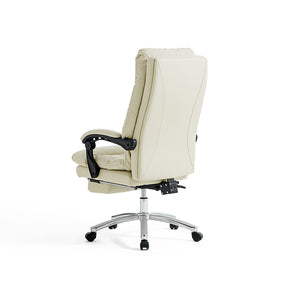 Lawrence Office Chair/Computer Chair with Armrests/Footrest White