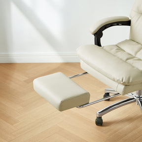 Lawrence Office Chair/Computer Chair with Armrests/Footrest White