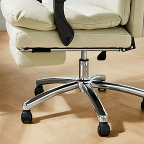 Lawrence Office Chair/Computer Chair with Armrests/Footrest White