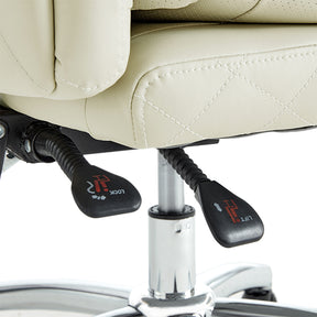 Lawrence Office Chair/Computer Chair with Armrests/Footrest White