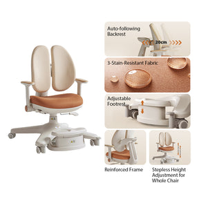Alissa Study Chair/Rolling Chair/Adjustable Height Office Chair/Computer Chair Multiple Color