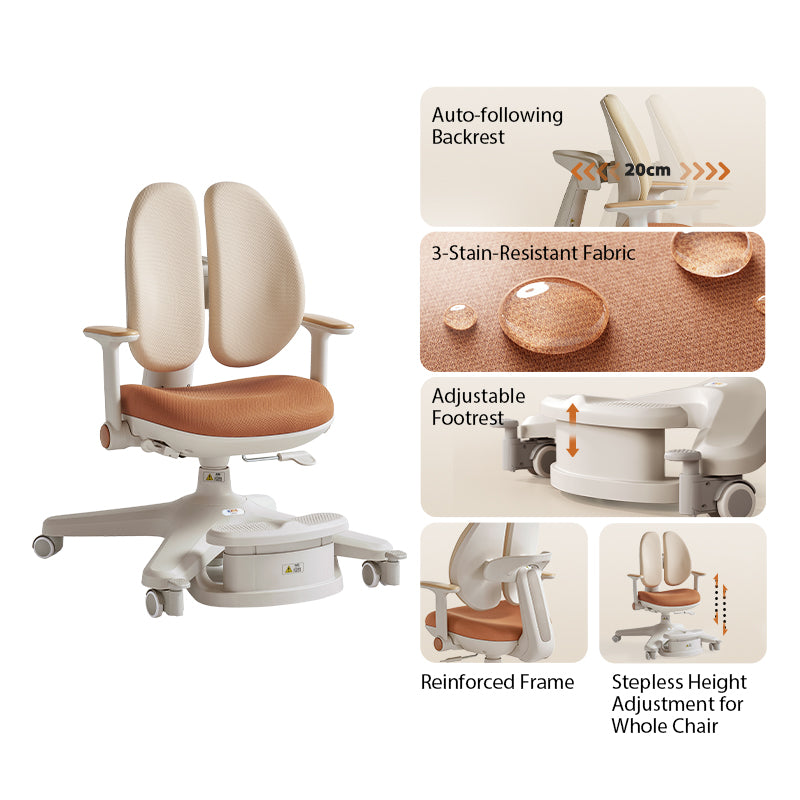 Alissa Study Chair/Rolling Chair/Adjustable Height Office Chair/Computer Chair Multiple Color