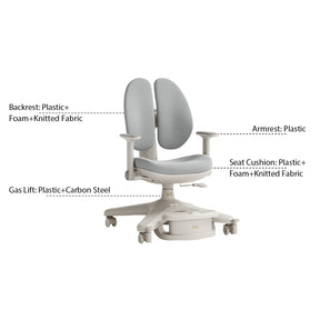 Alissa Study Chair/Rolling Chair/Adjustable Height Office Chair/Computer Chair Multiple Color