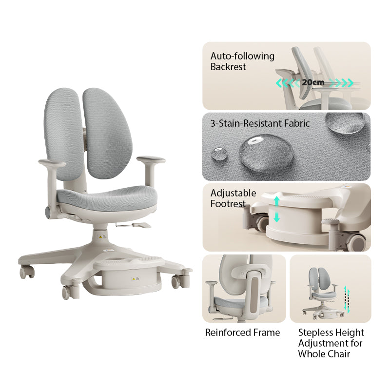 Alissa Study Chair/Rolling Chair/Adjustable Height Office Chair/Computer Chair Multiple Color