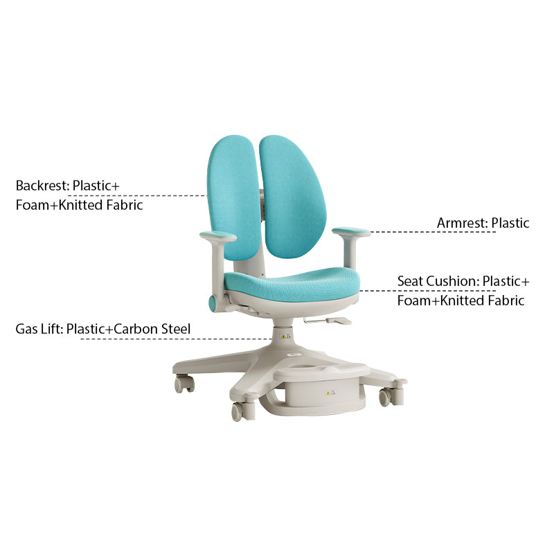 Alissa Study Chair/Rolling Chair/Adjustable Height Office Chair/Computer Chair Multiple Color