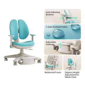 Alissa Study Chair/Rolling Chair/Adjustable Height Office Chair/Computer Chair Multiple Color
