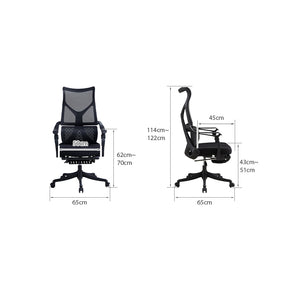 Moses Adjustable Height Office Chair with Lumbar Support and Caster Wheels Black Color