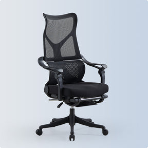 Moses Adjustable Height Office Chair with Lumbar Support and Caster Wheels Black Color