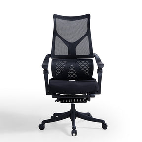 Moses Adjustable Height Office Chair with Lumbar Support and Caster Wheels Black Color