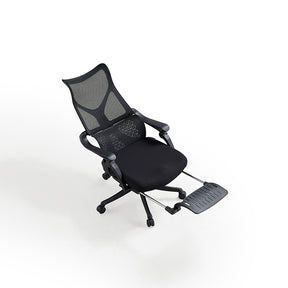 Moses Adjustable Height Office Chair with Lumbar Support and Caster Wheels Black Color