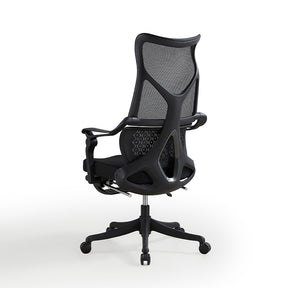 Moses Adjustable Height Office Chair with Lumbar Support and Caster Wheels Black Color