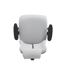 Myra Adjustable Height Office Chair with Headrest/Caster Wheels Grey & Black Color
