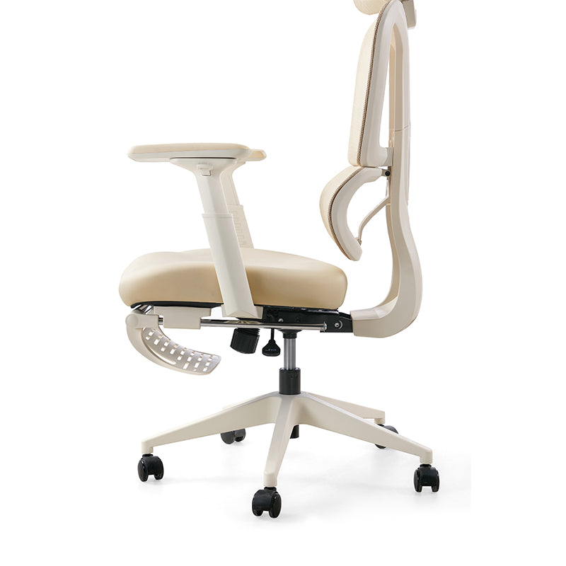 Myrna Adjustable Height Office Chair with Lumbar Support and Headrest/Caster Wheels