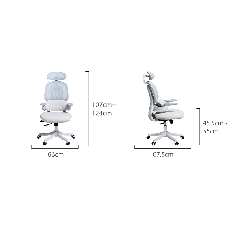Nadia Adjustable Height Office Chair with Lumbar Support and Headrest/Caster Wheels Multiple Color