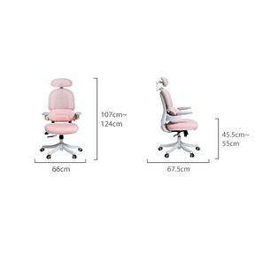 Nadia Adjustable Height Office Chair with Lumbar Support and Headrest/Caster Wheels Multiple Color