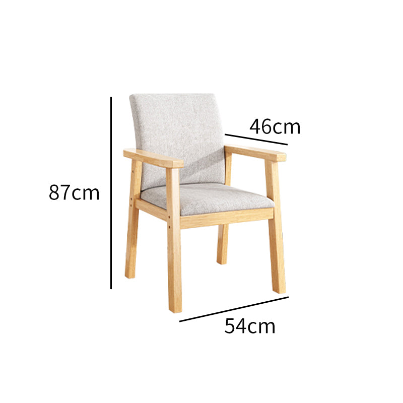 Pier Solid Timber Chair /Rubberwood/Cotton and Linen/Natural wood
