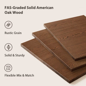 Adara 70cm/94cm FAS-Graded Solid American Oak Wood Space Saving Folding Table/Foldable Dining Table
