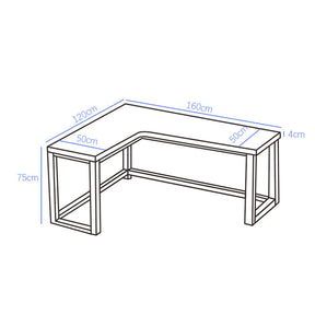 Perdue Minimalist Solid Wood Multi-Purpose Corner Desk/Gaming Desk/Study Desk