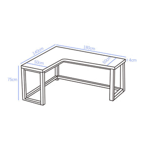 Perdue Minimalist Solid Wood Multi-Purpose Corner Desk/Gaming Desk/Study Desk