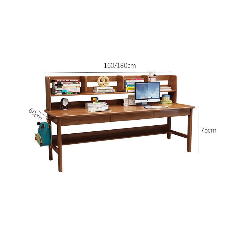 Walnut Dalenna Study Desk and Pier Chairs Set