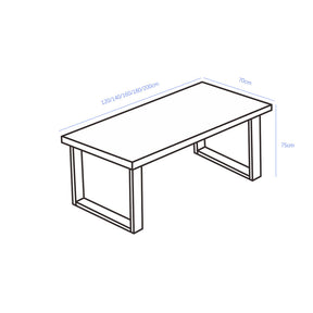 Binfah Classic Design Solid Timber Slab Study Desk in Multiple Color and Sizes