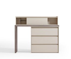 Italian-Style Dual-Tone Study Desk/Vanity Table/Dressers with Multifunctional Storage and 3 Drawers