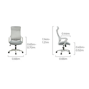 Adjustable Height Mesh Office Chair with Lumbar Support and Headrest/Caster Wheels