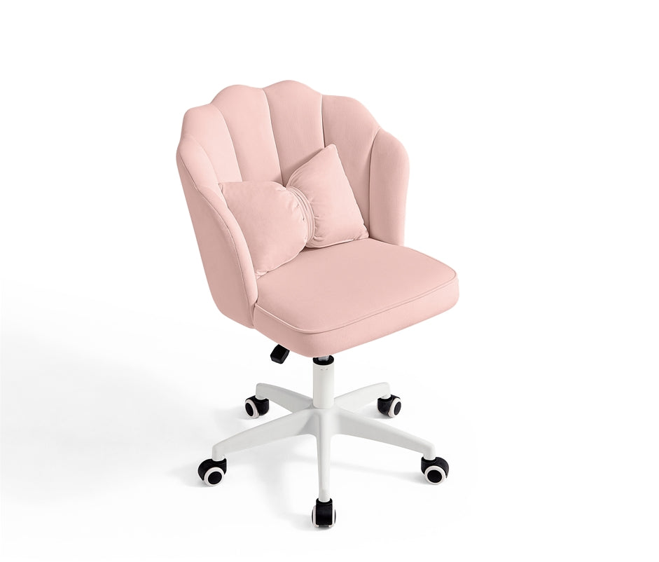 Pink Adjustable Height Swivel Computer Chair with Wheels and Cushion/Pink Office Chair