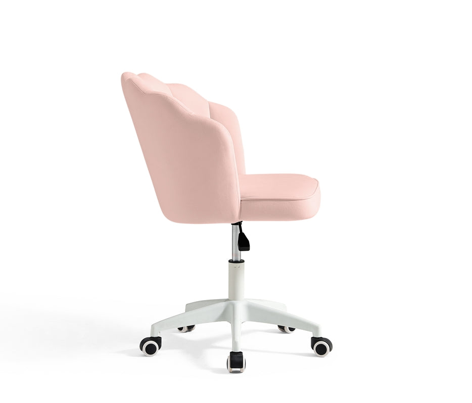 Pink Adjustable Height Swivel Computer Chair with Wheels and Cushion/Pink Office Chair