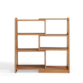 Tello Solid Timber Extendable Convertible Bookcase Adjustable Multi Function Storage/Corner Book Shelf